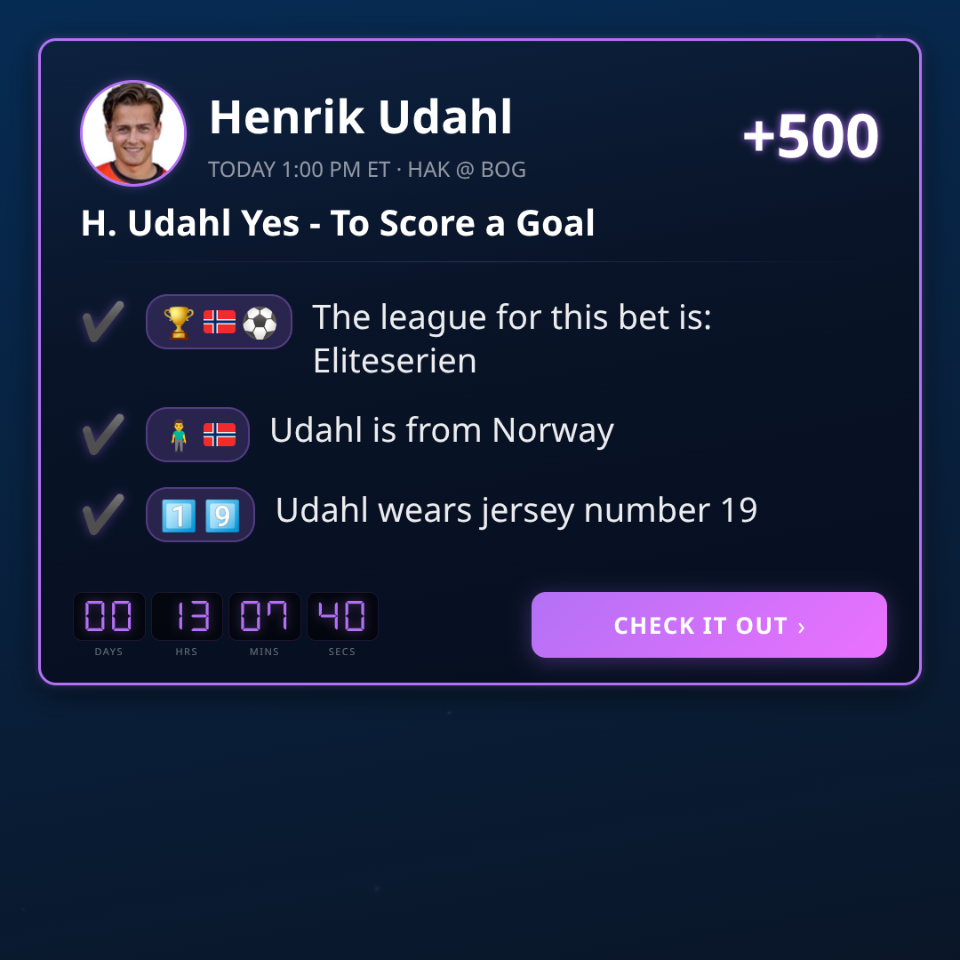 Eliteserien Best Bets Today (July 22, 2026)