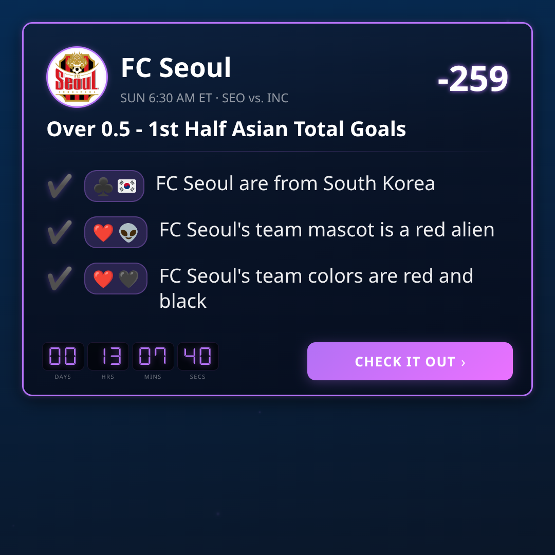 K League 1 1st Half Asian Total Goals: Props & Trends