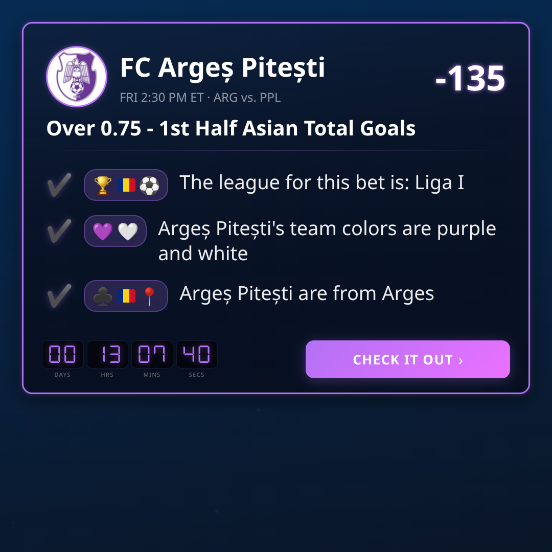 Liga I 1st Half Asian Total Goals Best Picks This Week