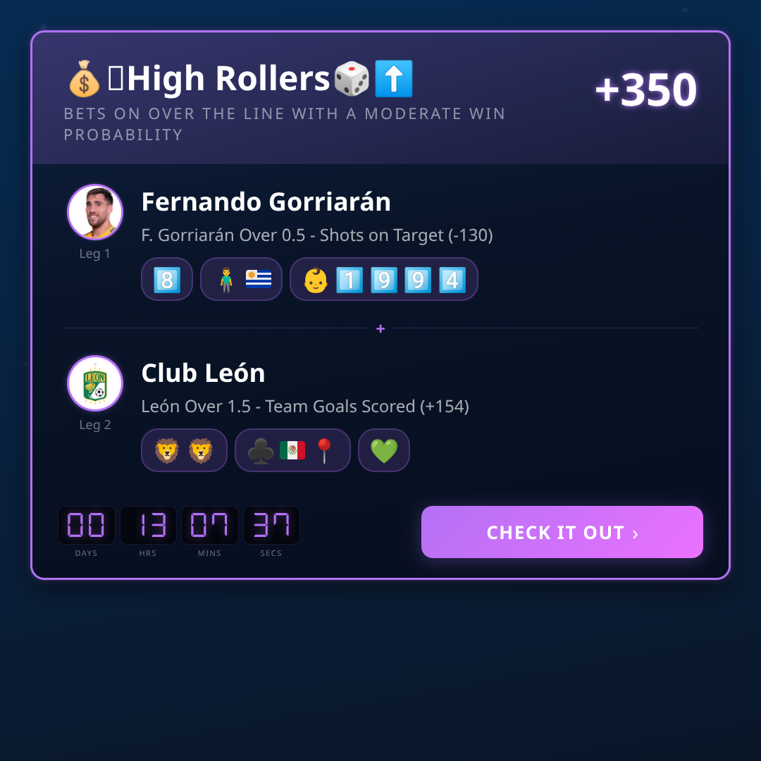 Liga MX Parlay of the Day Today (July 22, 2026)