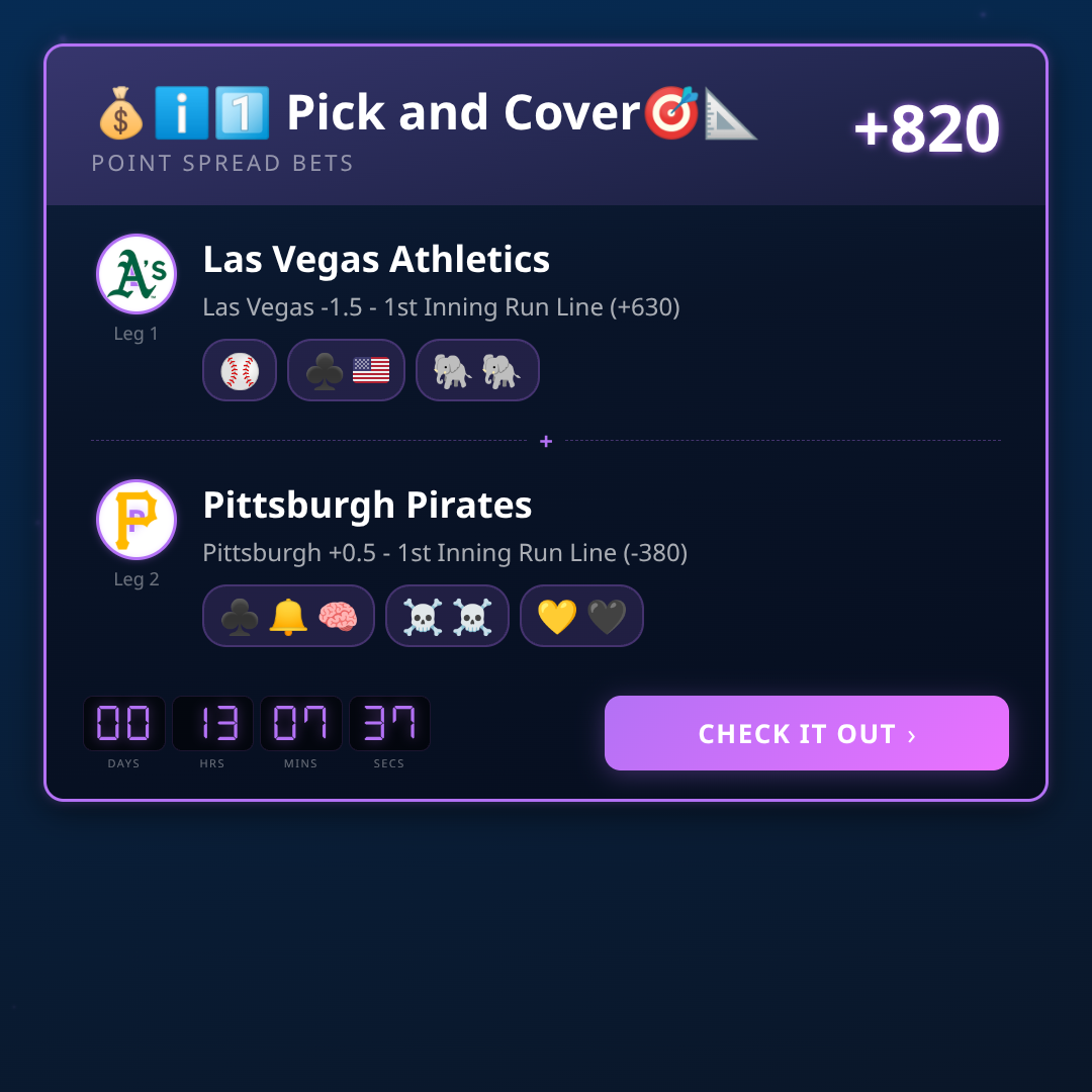 MLB 1st Inning Run Line Picks & Trends