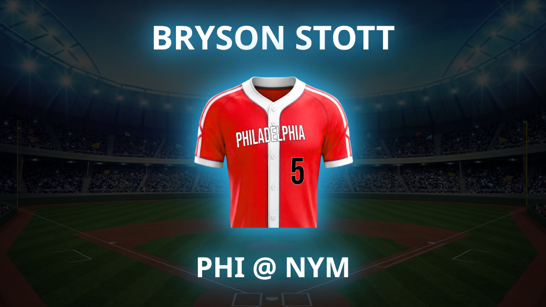 Bryson Stott Under 0.5 HR vs Mets | 96% Hit Rate