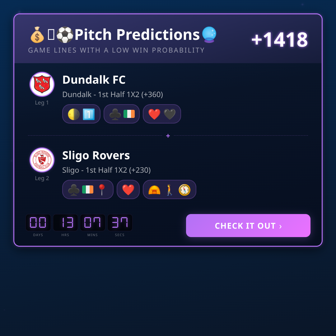 Premier Division 1st Half 1X2 Best Picks This Week