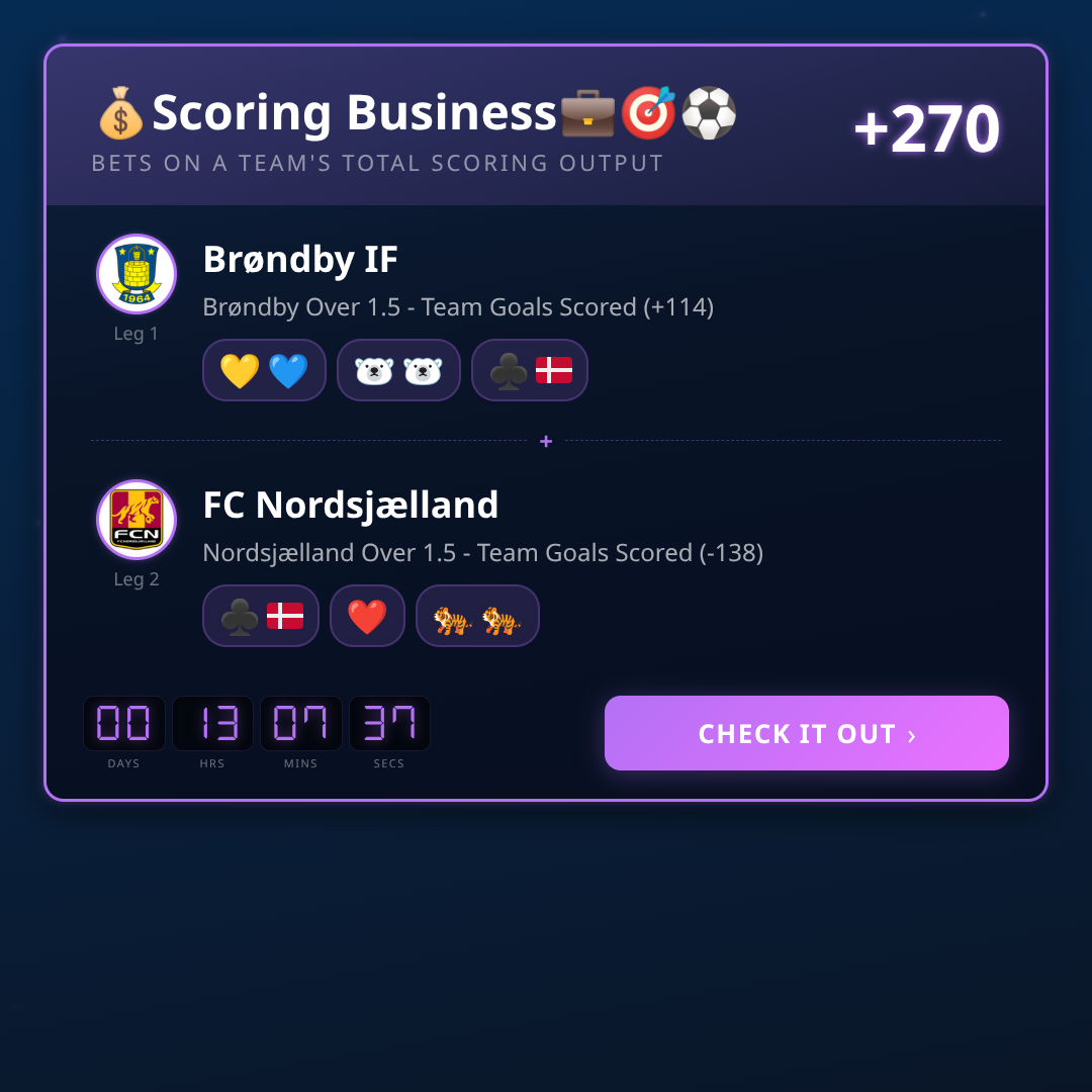 Superliga Parlay of the Day Today (July 22, 2026)